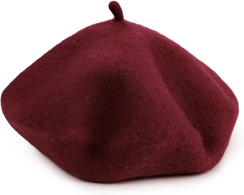 Wheebo Berets for Kids Wool French Beret Hats Artist Painter Hats for Little Girls Boys Solid Color Style - Image 4